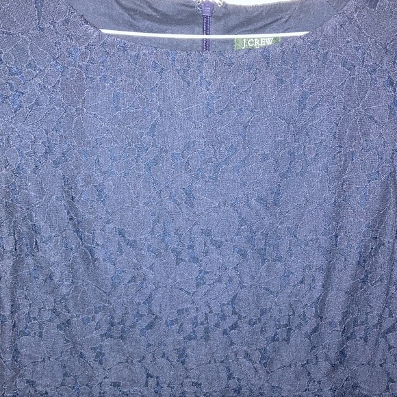 J. Crew Navy Blue Lace Dress size 12 - Picture 2 of 5